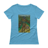 Walkers Of Oz: Zombie Wizard of Oz Cornfield Parody  Ladies' Scoopneck T-Shirt + House Of HaHa Best Cool Funniest Funny Gifts