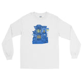 Blue Victorian San Francisco Long Sleeve T-Shirt by Nathalie Fabri + House Of HaHa Best Cool Funniest Funny Gifts