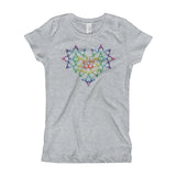 Rainbow Female Gender Venus Symbol Heart Love Unity Girl's Princess T-Shirt + House Of HaHa Best Cool Funniest Funny Gifts