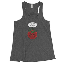 I am Fruit Tomato Guardians Groot Mashup Parody Women's Flowy Racerback Tank + House Of HaHa Best Cool Funniest Funny Gifts