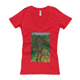 Walkers Of Oz: Zombie Wizard of Oz Cornfield Parody  Women's V-Neck T-Shirt + House Of HaHa Best Cool Funniest Funny Gifts