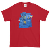 Blue Victorian San Francisco Short-Sleeve T-Shirt by Nathalie Fabri + House Of HaHa Best Cool Funniest Funny Gifts