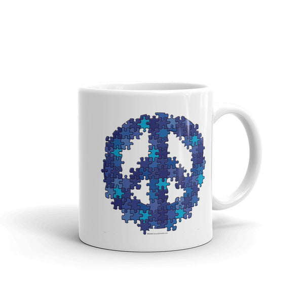 Puzzle Peace Sign Autism Spectrum Asperger Awareness Mug + House Of HaHa Best Cool Funniest Funny Gifts
