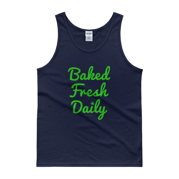 Baked Fresh Daily Men's Cannabis Tank Top - House Of HaHa