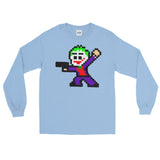 Joker Perler Art Long Sleeve T-Shirt by Silva Linings + House Of HaHa Best Cool Funniest Funny Gifts