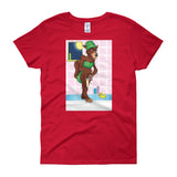 Werewolf Shaving in the Shower Women's Short Sleeve T-Shirt + House Of HaHa Best Cool Funniest Funny Gifts