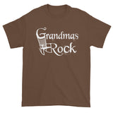 Grandmas Rock Cool Rocking Chair No. 1 Best Grandma Short Sleeve T-Shirt by Melody Gardy + House Of HaHa Best Cool Funniest Funny Gifts