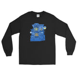 Blue Victorian San Francisco Long Sleeve T-Shirt by Nathalie Fabri + House Of HaHa Best Cool Funniest Funny Gifts