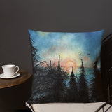 Coastal Sunset overlooking Sand Lake Oregon Premium Pillow + House Of HaHa Best Cool Funniest Funny Gifts