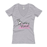 Bunny Vomit Logo Women's V-Neck T-Shirt - House Of HaHa