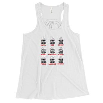 Moods Cylon Emotion Chart Mashup Parody Women's Flowy Racerback Tank + House Of HaHa Best Cool Funniest Funny Gifts