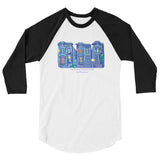 My Three Loves San Francisco 3/4 Sleeve Raglan Shirt by Nathalie Fabri + House Of HaHa Best Cool Funniest Funny Gifts