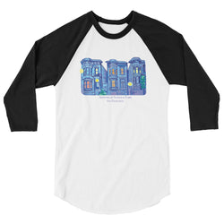 My Three Loves San Francisco 3/4 Sleeve Raglan Shirt by Nathalie Fabri + House Of HaHa Best Cool Funniest Funny Gifts