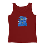 Blue Victorian San Francisco Ladies' Tank Top by Nathalie Fabri + House Of HaHa Best Cool Funniest Funny Gifts