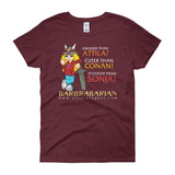 Barbrabarian Women's Short Sleeve T-Shirt + House Of HaHa Best Cool Funniest Funny Gifts