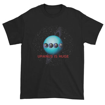 Uranus is Huge Funny Space Science Planet Astronomy Men's Short Sleeve T-Shirt + House Of HaHa Best Cool Funniest Funny Gifts
