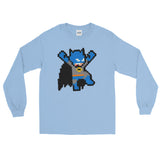 Batman Perler Art Long Sleeve T-Shirt by Silva Linings + House Of HaHa Best Cool Funniest Funny Gifts