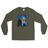 Batman Perler Art Long Sleeve T-Shirt by Silva Linings + House Of HaHa Best Cool Funniest Funny Gifts