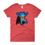 Batman Perler Art Women's Short Sleeve T-shirt  by Silva Linings + House Of HaHa Best Cool Funniest Funny Gifts