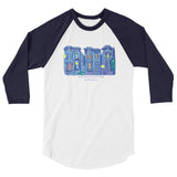 My Three Loves San Francisco 3/4 Sleeve Raglan Shirt by Nathalie Fabri + House Of HaHa Best Cool Funniest Funny Gifts