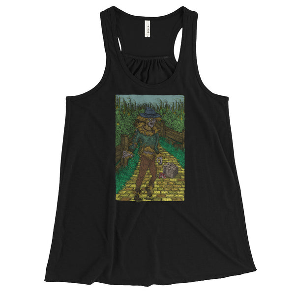 Walkers Of Oz: Zombie Wizard of Oz Cornfield Parody  Women's Flowy Racerback Tank Top + House Of HaHa Best Cool Funniest Funny Gifts