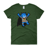 Batman Perler Art Women's Short Sleeve T-shirt  by Silva Linings + House Of HaHa Best Cool Funniest Funny Gifts