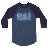 My Three Loves San Francisco 3/4 Sleeve Raglan Shirt by Nathalie Fabri + House Of HaHa Best Cool Funniest Funny Gifts