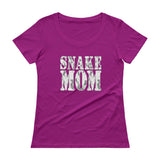 Proud Snake Mom Herping Herpetology Herper Snakes Ladies' Scoopneck T-Shirt + House Of HaHa Best Cool Funniest Funny Gifts