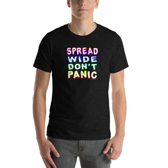 Spread Wide Don't Panic Heather T-Shirt - Grey Lee
