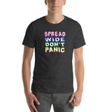 Spread Wide Don't Panic Heather T-Shirt - Grey Lee