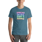 Spread Wide Don't Panic Heather T-Shirt - Grey Lee