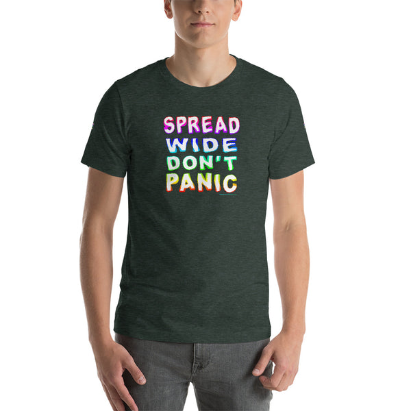 Spread Wide Don't Panic Heather T-Shirt - Grey Lee