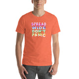 Spread Wide Don't Panic Heather T-Shirt - Grey Lee