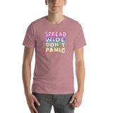 Spread Wide Don't Panic Heather T-Shirt - Grey Lee