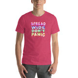 Spread Wide Don't Panic Heather T-Shirt - Grey Lee