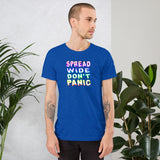Spread Wide Don't Panic Heather T-Shirt - Grey Lee