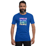 Spread Wide Don't Panic Heather T-Shirt - Grey Lee