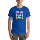 Spread Wide Don't Panic Heather T-Shirt - Grey Lee
